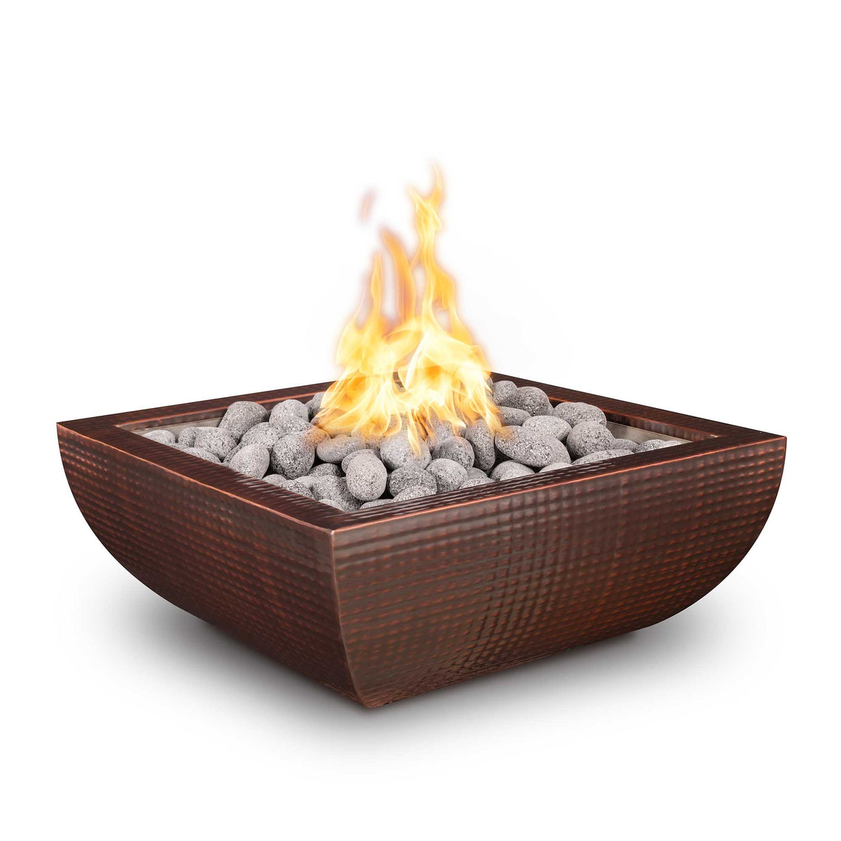 The Outdoor Plus 36" Avalon Hammered Copper Fire Bowl OPT-36AVCPF