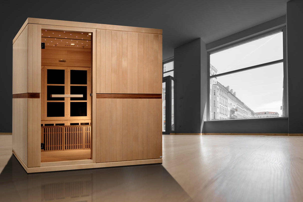 Golden Designs Dynamic Catalonia 8-Person Near Zero EMF Infrared Sauna GDI-6880-01