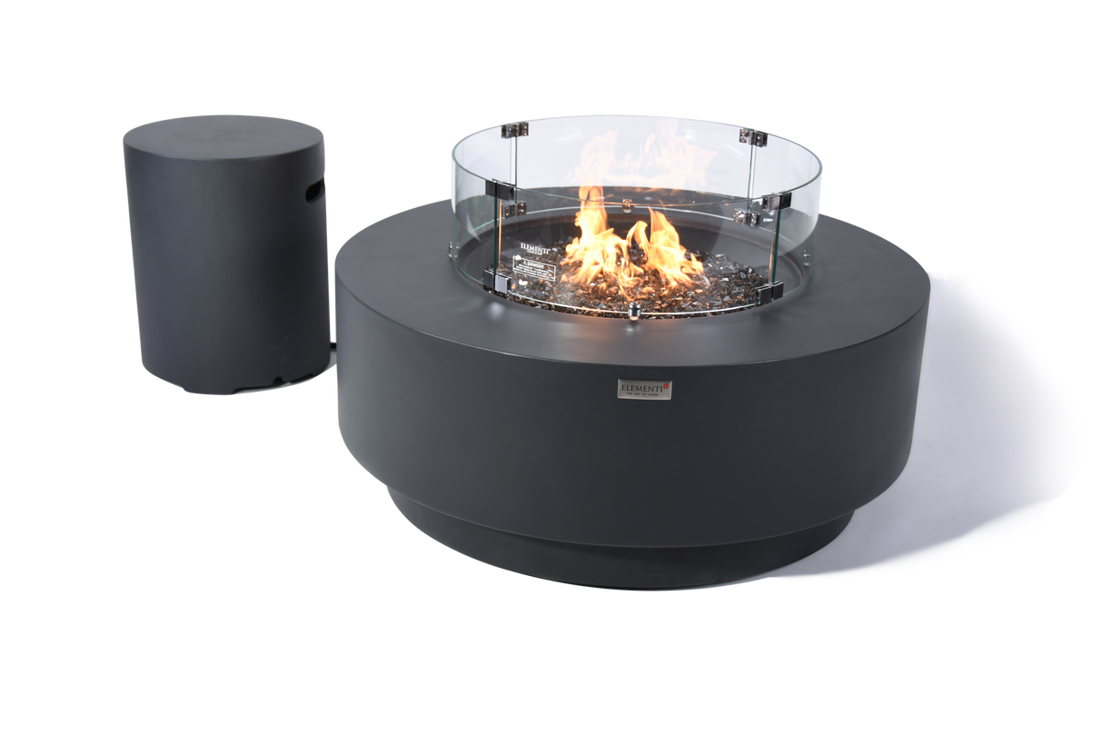 Elementi Plus Nimes Round Fire Table OFG414DG
