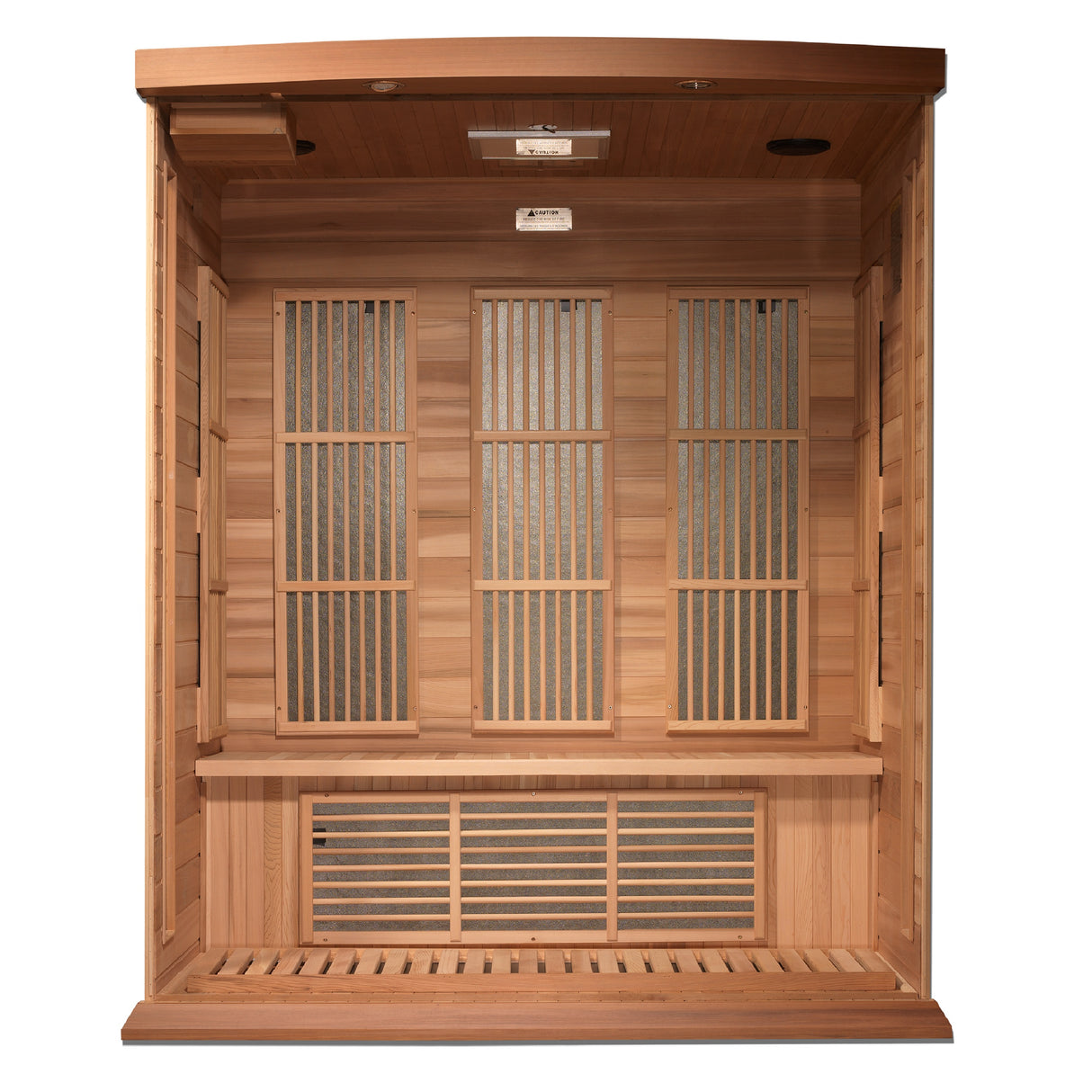 Maxxus 3-Person Red Cedar Near Zero EMF FAR Infrared Sauna MX-K306-01-ZF CED