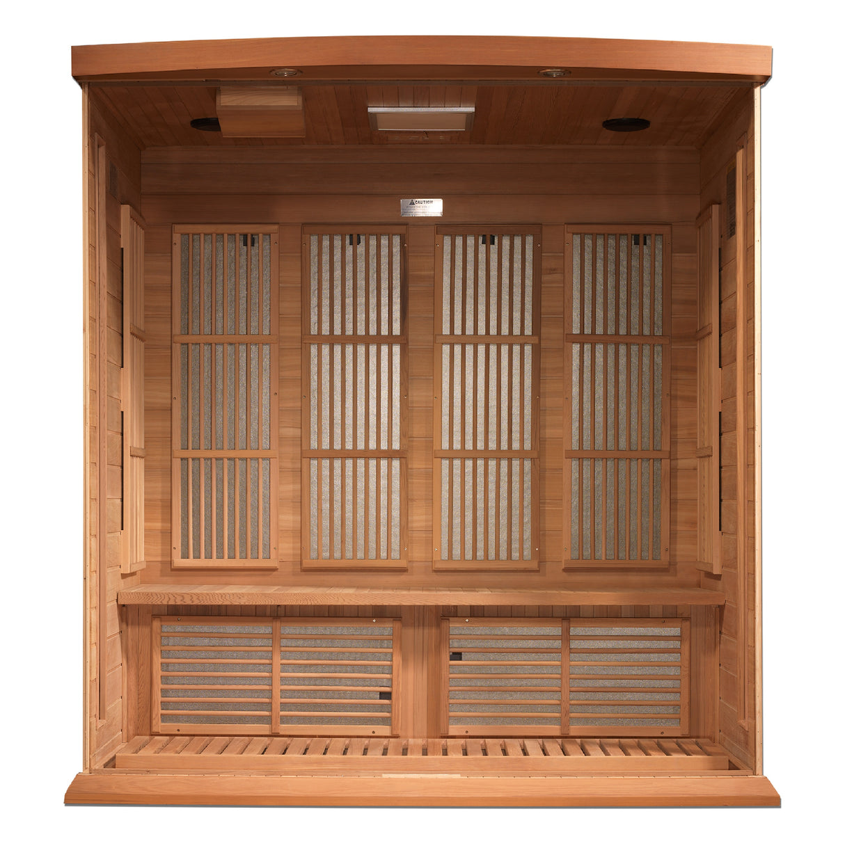Maxxus Chaumont Edition 4-Person Red Cedar Corner Near Zero EMF FAR Infrared Sauna MX-K406-01-ZF CED