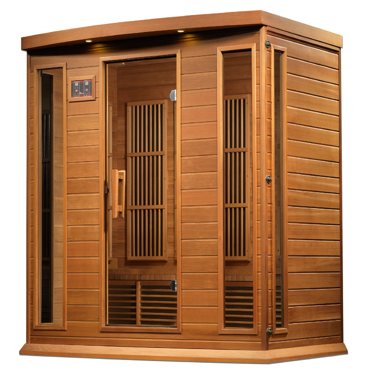 Maxxus Chaumont Edition 4-Person Red Cedar Corner Near Zero EMF FAR Infrared Sauna MX-K406-01-ZF CED