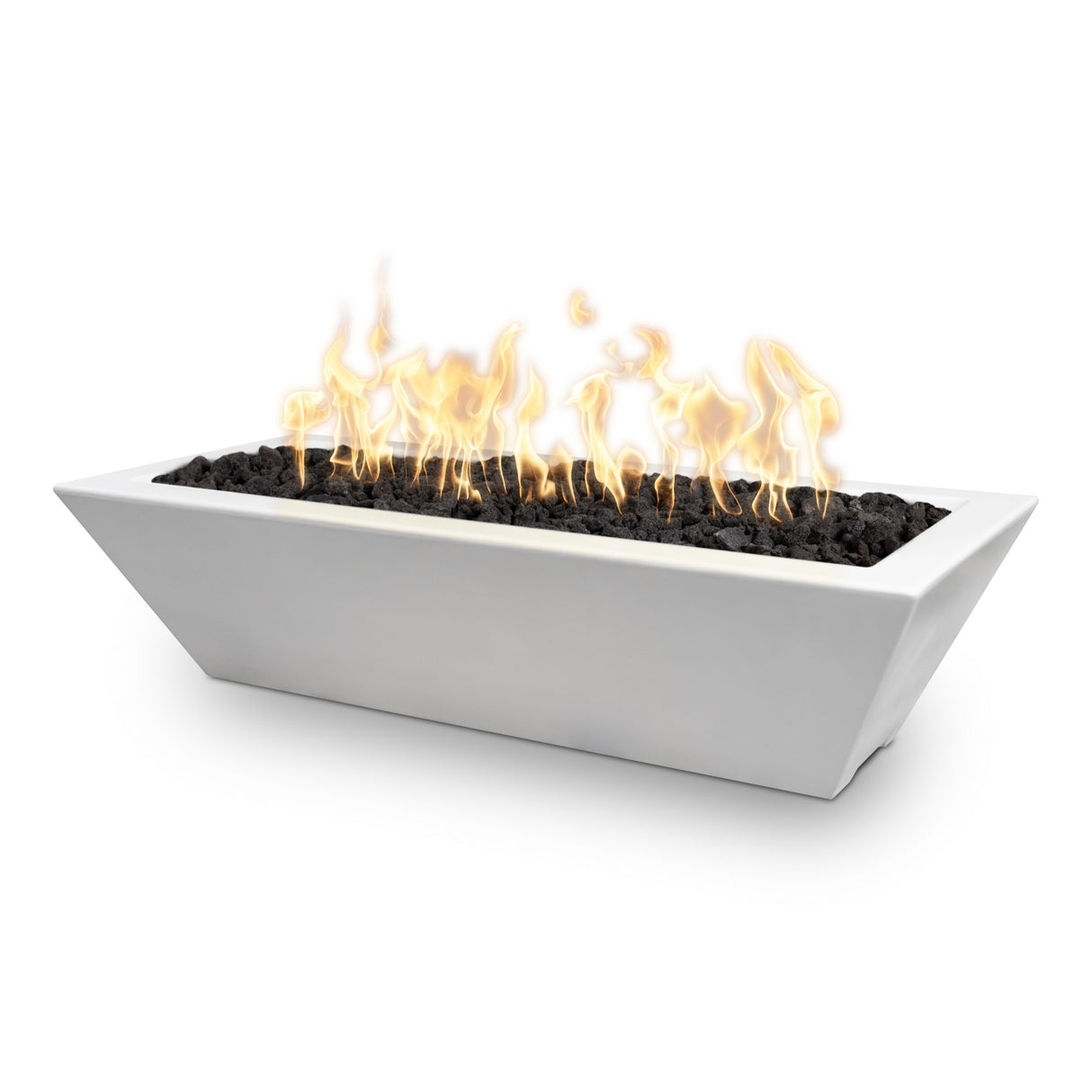 The Outdoor Plus 60x20" Linear Maya GFRC Fire Bowl OPT-6020MFO