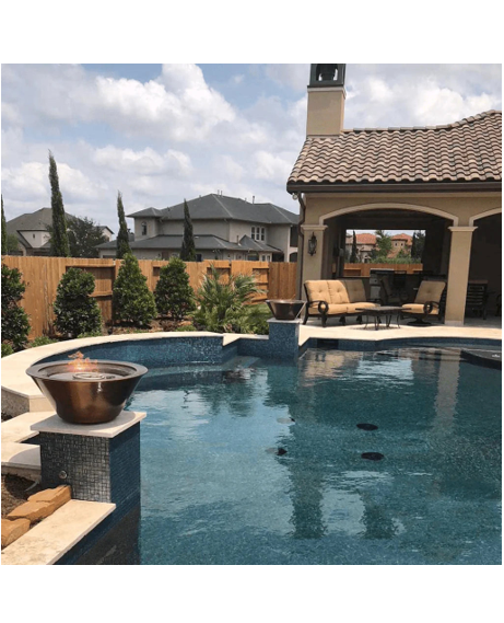 The Outdoor Plus 30" Cazo Hammered Copper Fire Bowl OPT-102-30NWF