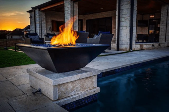 The Outdoor Plus 30" Maya GFRC Concrete Fire Bowl OPT-30SFO