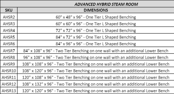 Scandia Advanced Hybrid Steam Room