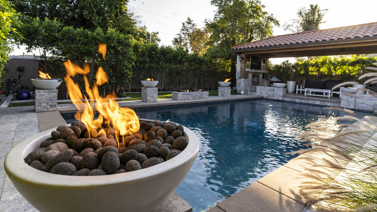 The Outdoor Plus 38" Luna GFRC Concrete Fire Bowl OPT-LUNFO38