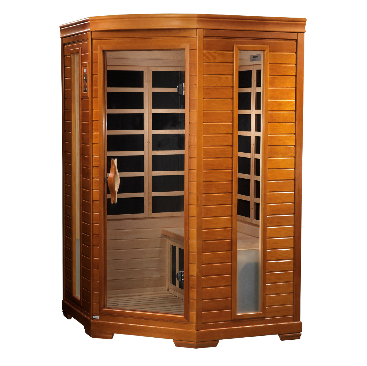 Dynamic Saunas Heming Elite 2-Person Corner Ultra Low EMF Infrared Sauna DYN-6225-02 Elite