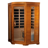Dynamic Saunas Heming Elite 2-Person Corner Ultra Low EMF Infrared Sauna DYN-6225-02 Elite