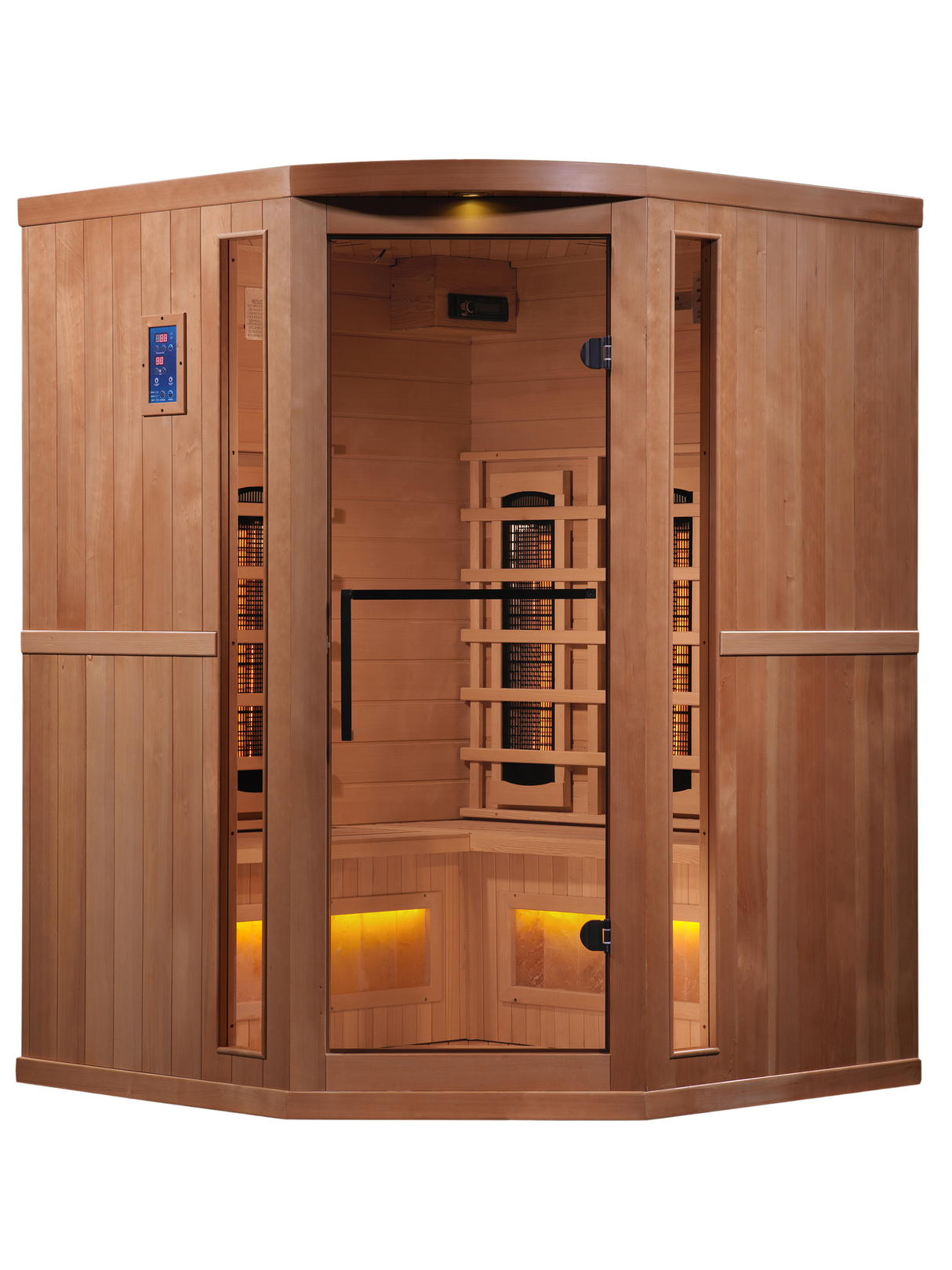 Golden Designs Reserve 3-Person Corner Near Zero EMF Infrared Sauna GDI-8035-02