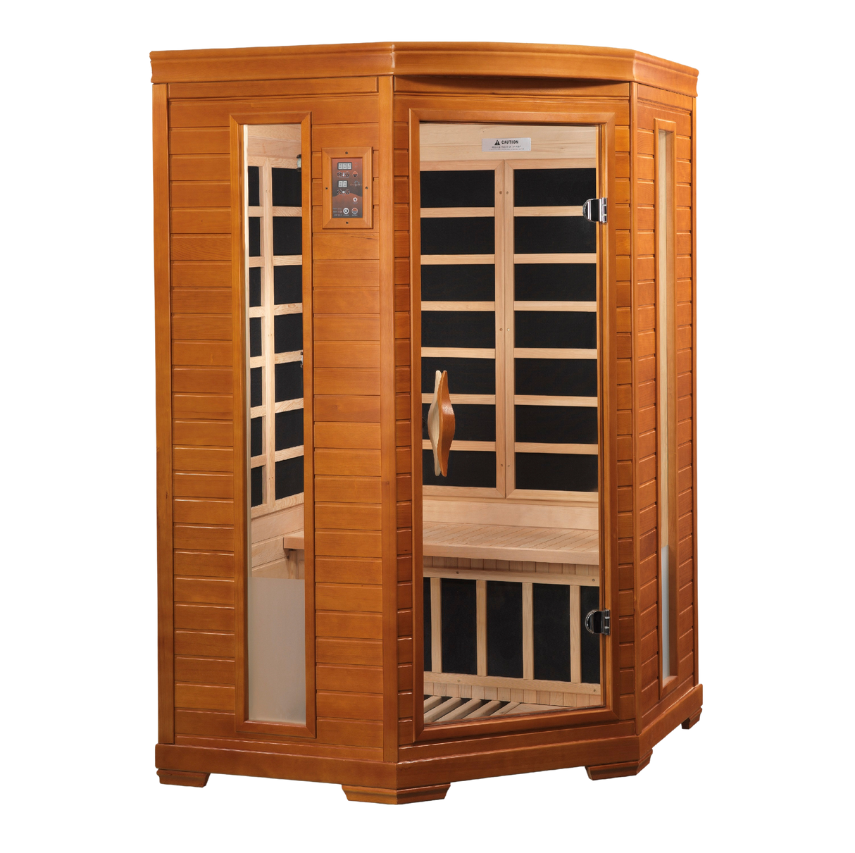 Dynamic Saunas Heming 2-Person Corner Low EMF Infrared Sauna DYN-6225-02