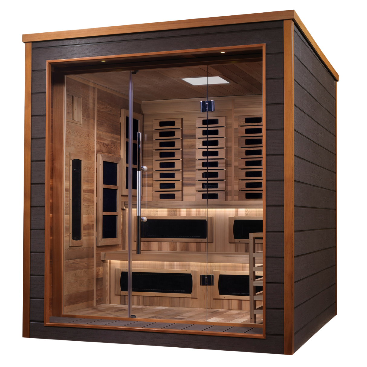 Golden Designs Karlstad 6-Person Hybrid Full Spectrum IR or Traditional Stove Sauna GDI-8226-01