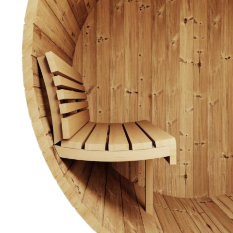 SaunaLife Model E7G ERGO Series 4 Person Sauna Barrel Glass Front SL-MODELE7G