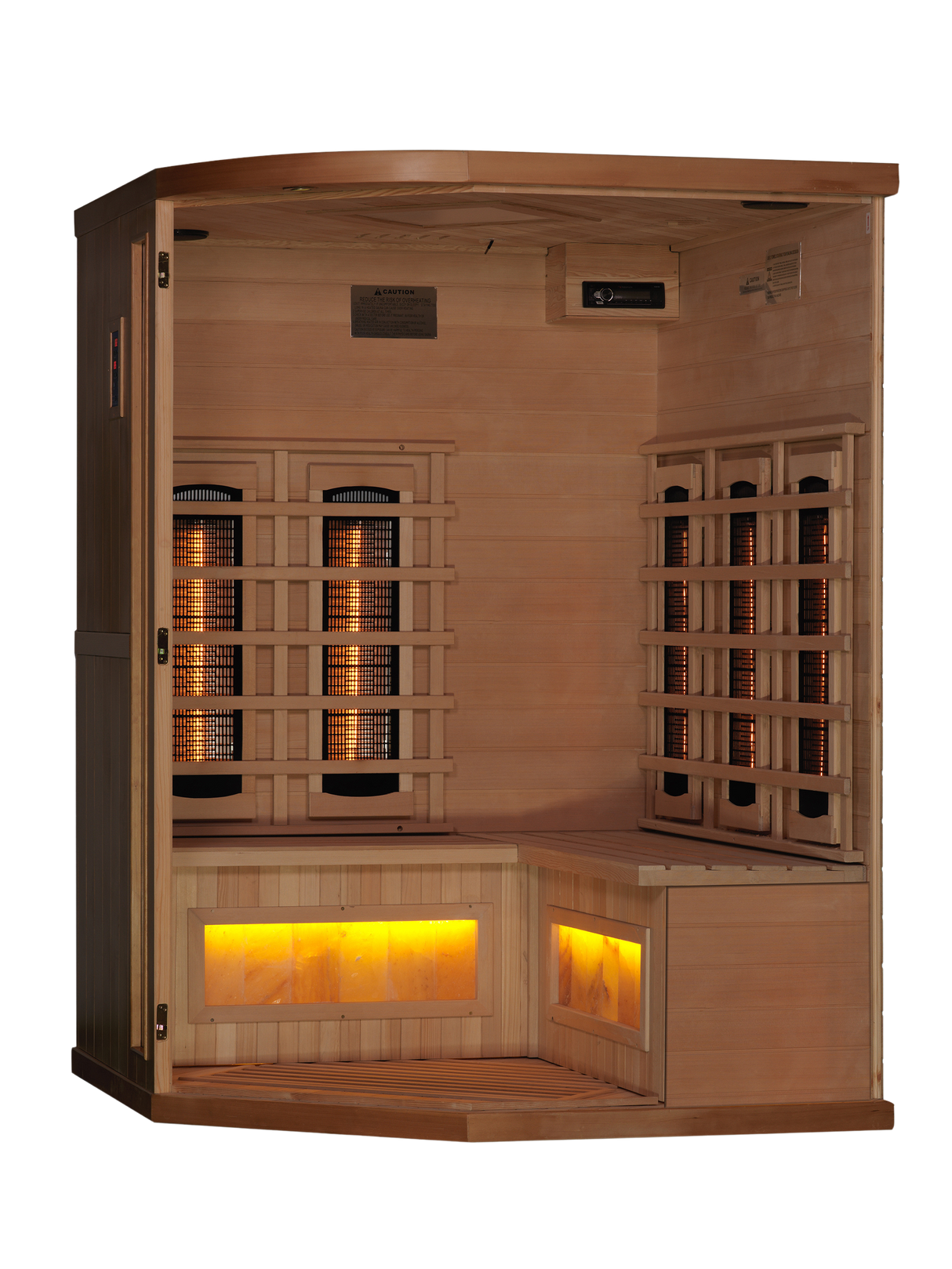 Golden Designs Reserve 3-Person Corner Near Zero EMF Infrared Sauna GDI-8035-02
