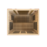 Dynamic Saunas Bellagio 3-Person Low EMF Infrared Sauna DYN-6306-02