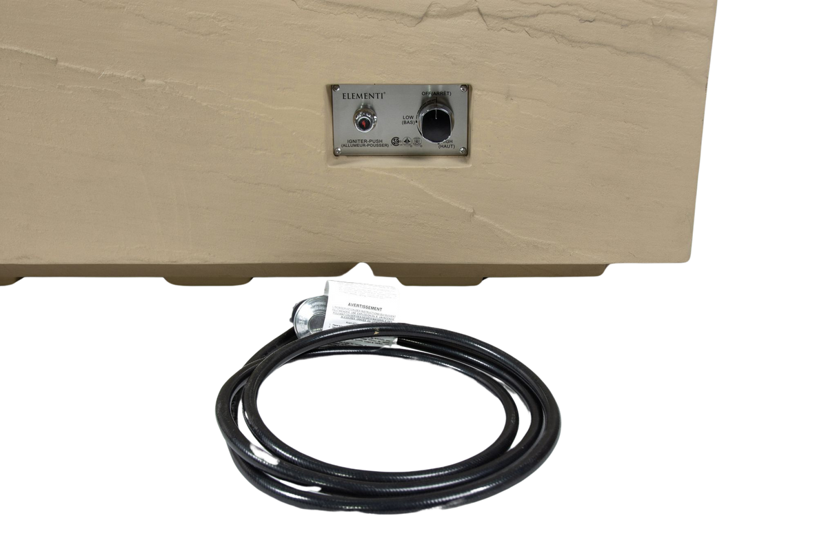 Elementi Plus Colorado Rectangle Sandstone Fire Table OFG410SY