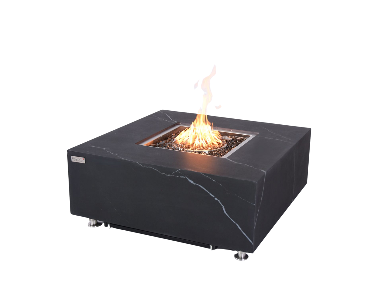 Elementi Plus Sofia Marble Porcelain Fire Table OFP103BB