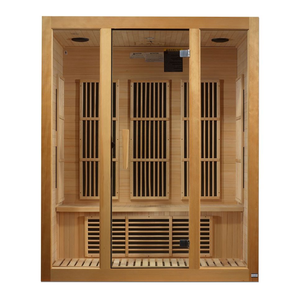 Maxxus Bellevue 3-Person Hemlock Low EMF FAR Infrared Sauna MX-J306-01