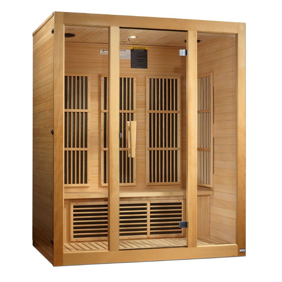 Maxxus Bellevue 3-Person Hemlock Low EMF FAR Infrared Sauna MX-J306-01