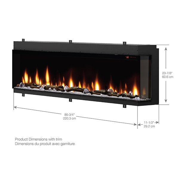 Dimplex Ignite XL Bold 88" Built-in Linear Electric Fireplace XLF8817-XD