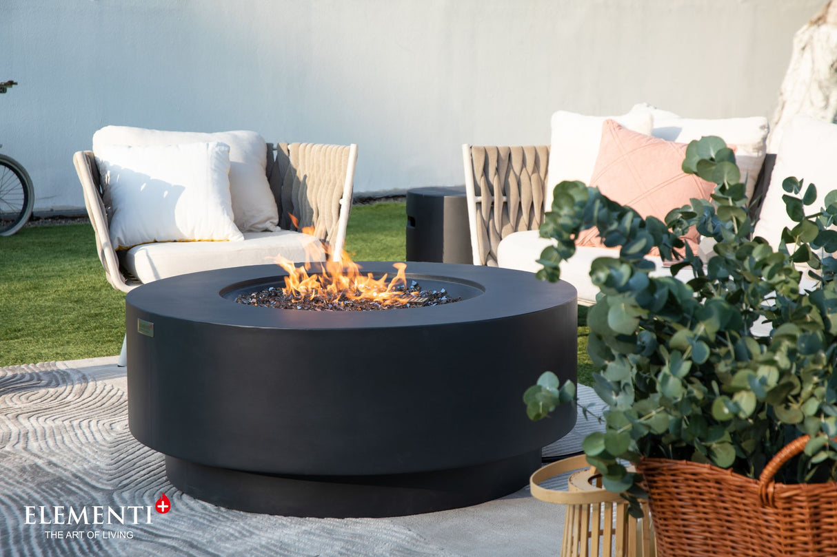 Elementi Plus Nimes Round Fire Table OFG414DG