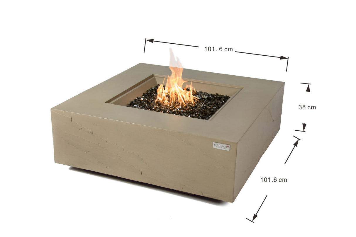 Elementi Plus Uluru Square Sandstone Fire Table OFG411SY