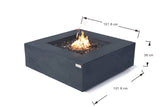 Elementi Plus Roraima Square Sandstone Fire Table OFG411SL