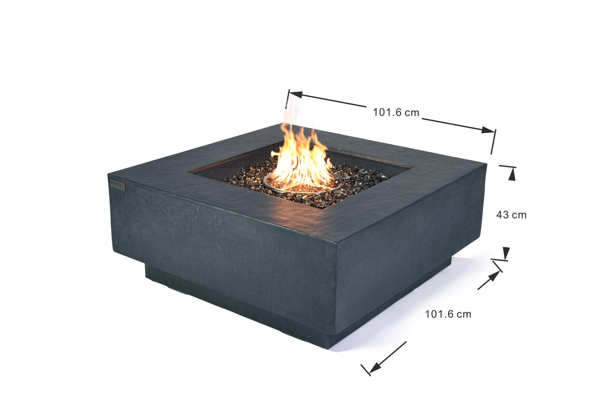 Elementi Plus Bergen Square Sandstone Fire Table OFG413DG