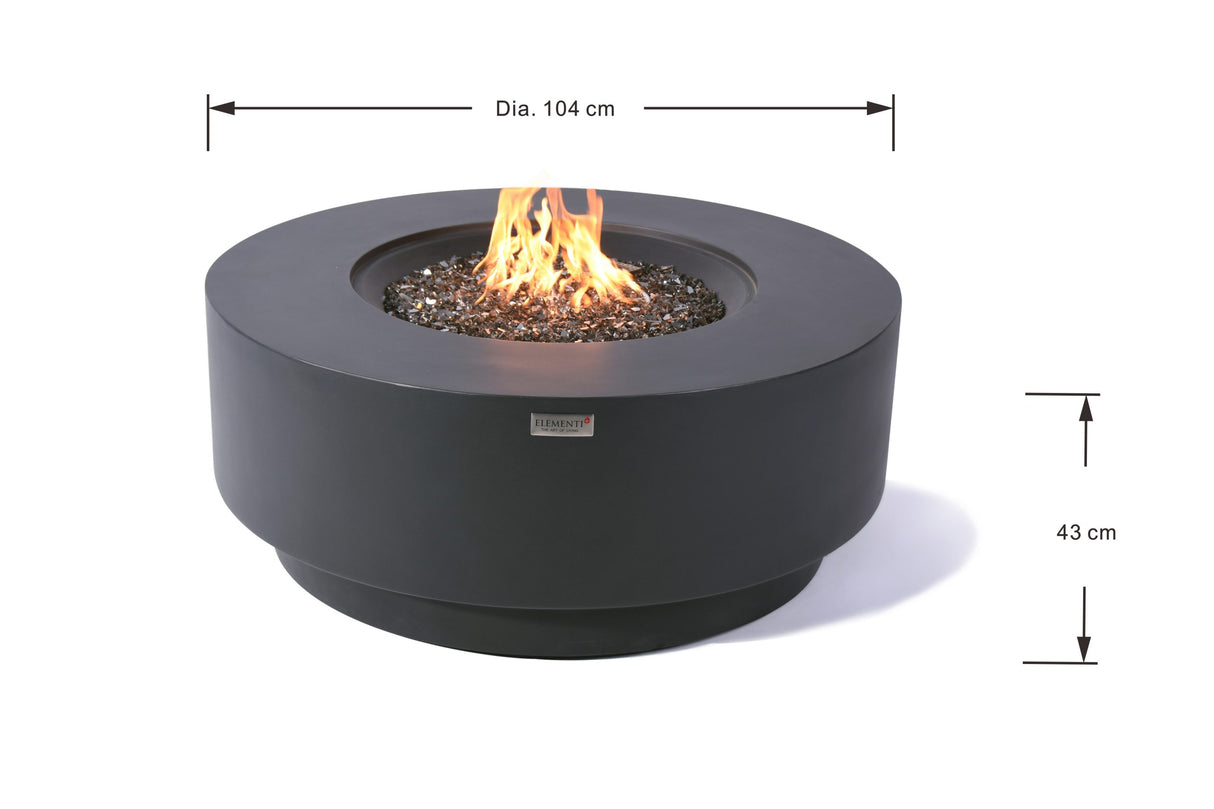 Elementi Plus Nimes Round Fire Table OFG414DG