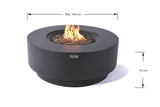 Elementi Plus Nimes Round Fire Table OFG414DG