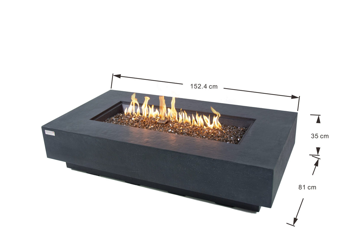 Elementi Plus Positano Rectangle Fire Table OFG415DG