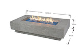 Elementi Plus Riviera Rectangle Fire Table OFG415LG