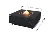 Elementi Plus Sofia Marble Porcelain Fire Table OFP103BB