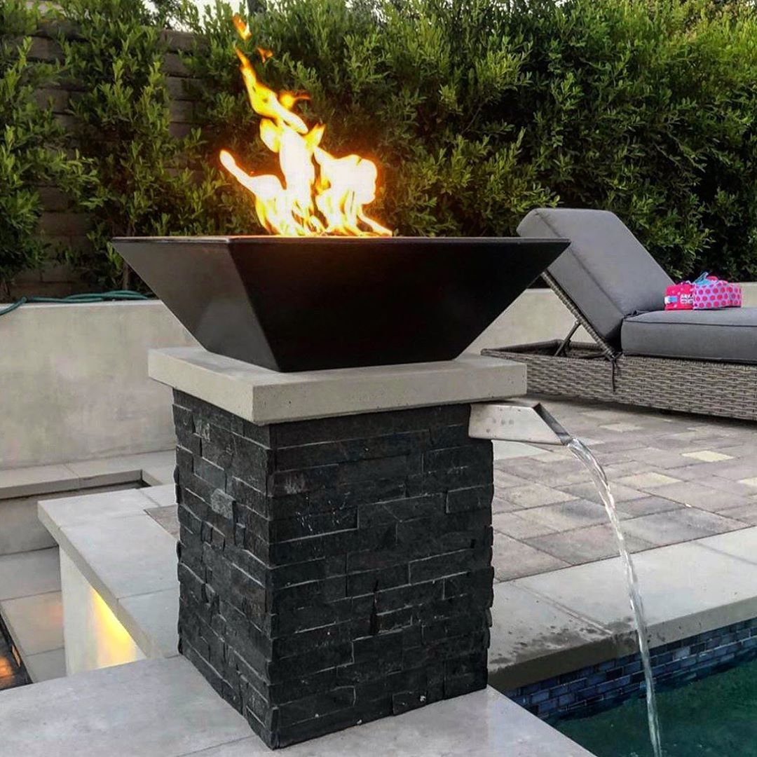 The Outdoor Plus 24" Maya GFRC Concrete Fire Bowl OPT-24SFO