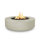 The Outdoor Plus 42" Florence GFRC Concrete 12" Tall Round Fire Pit OPT-FL42