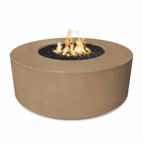 The Outdoor Plus 46" Florence GFRC Concrete 20" Tall Round Fire Pit OPT-FL4620