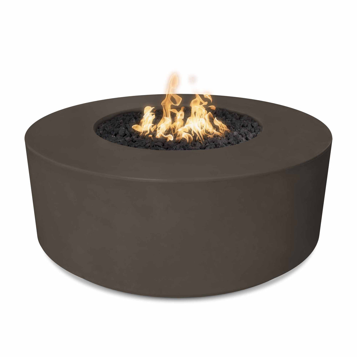 The Outdoor Plus 54" Florence GFRC Concrete 20" Tall Round Fire Pit OPT-FL54