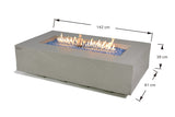 Elementi Plus Meteora Rectangle Sandstone Fire Table OFG410SG