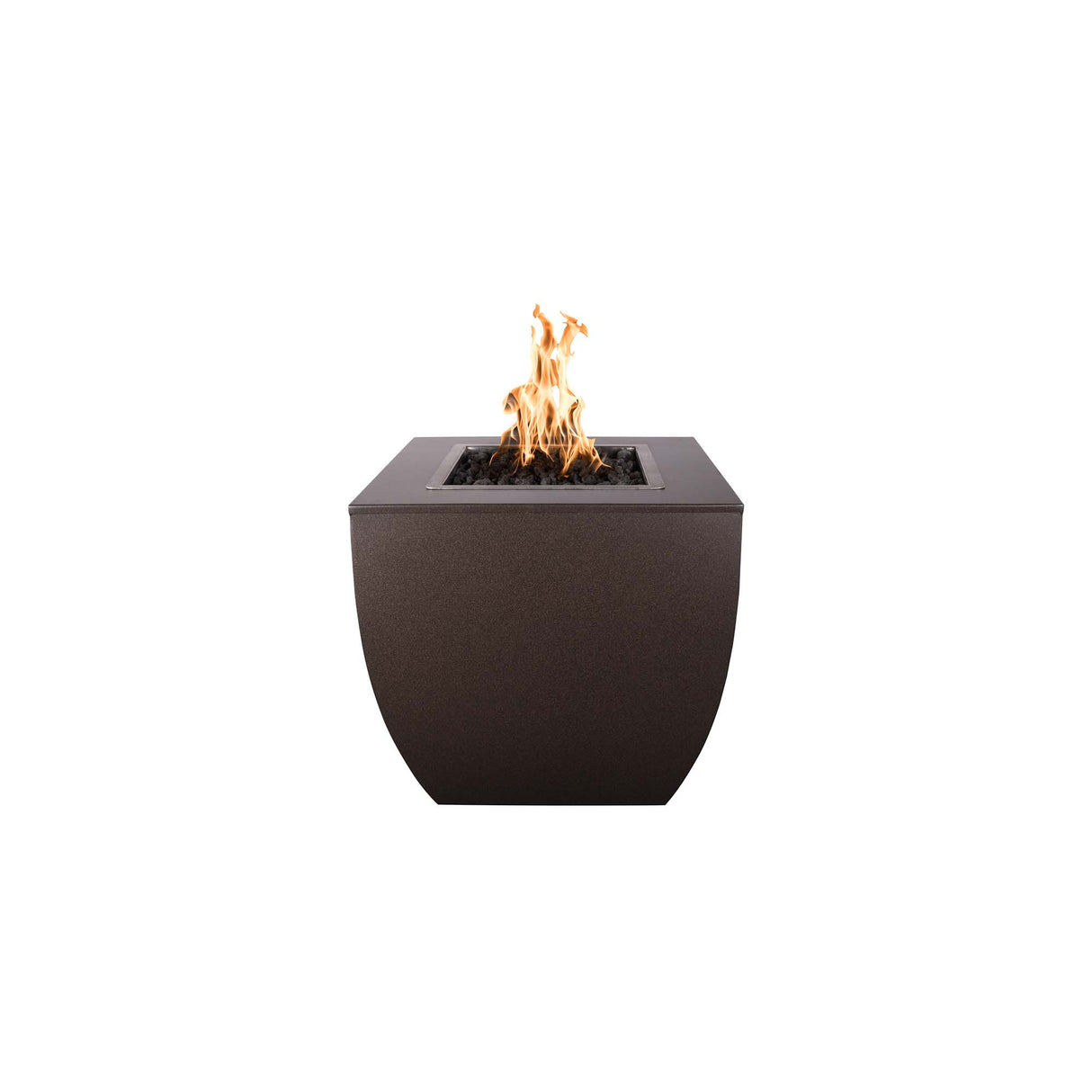 The Outdoor Plus 36x36" Avalon Powder Coated Metal Tall Square Fire Pit OPT-AVTFPPC3636