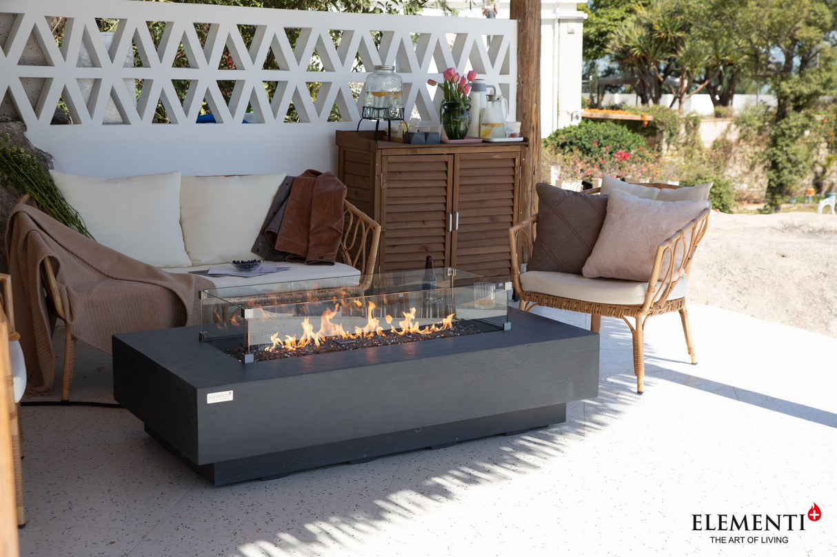 Elementi Plus Positano Rectangle Fire Table OFG415DG