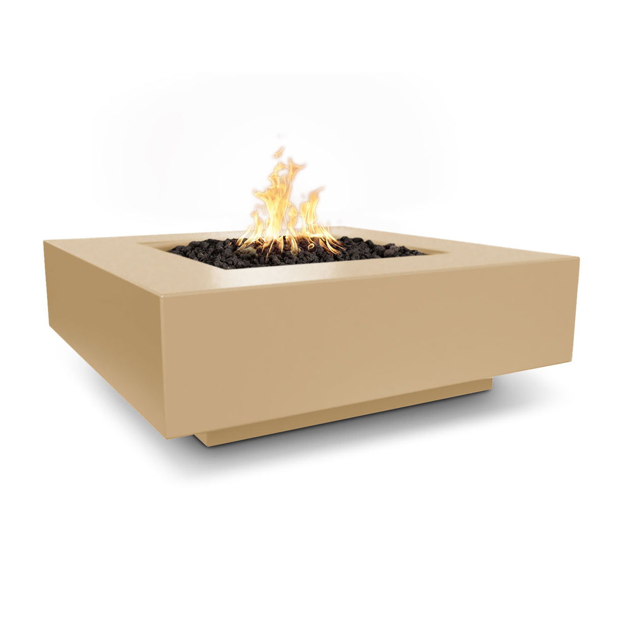 The Outdoor Plus 48" Cabo GFRC Concrete Square Fire Pit OPT-CBSQ48