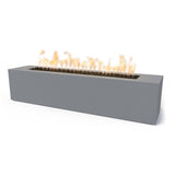 The Outdoor Plus 72" x 16" x 16" Carmen GFRC Concrete Rectangular Fire Pit OPT-CRM7216