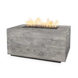 The Outdoor Plus 108" Catalina Wood Grain GFRC Concrete Rectangular Fire Pit OPT-CTL108