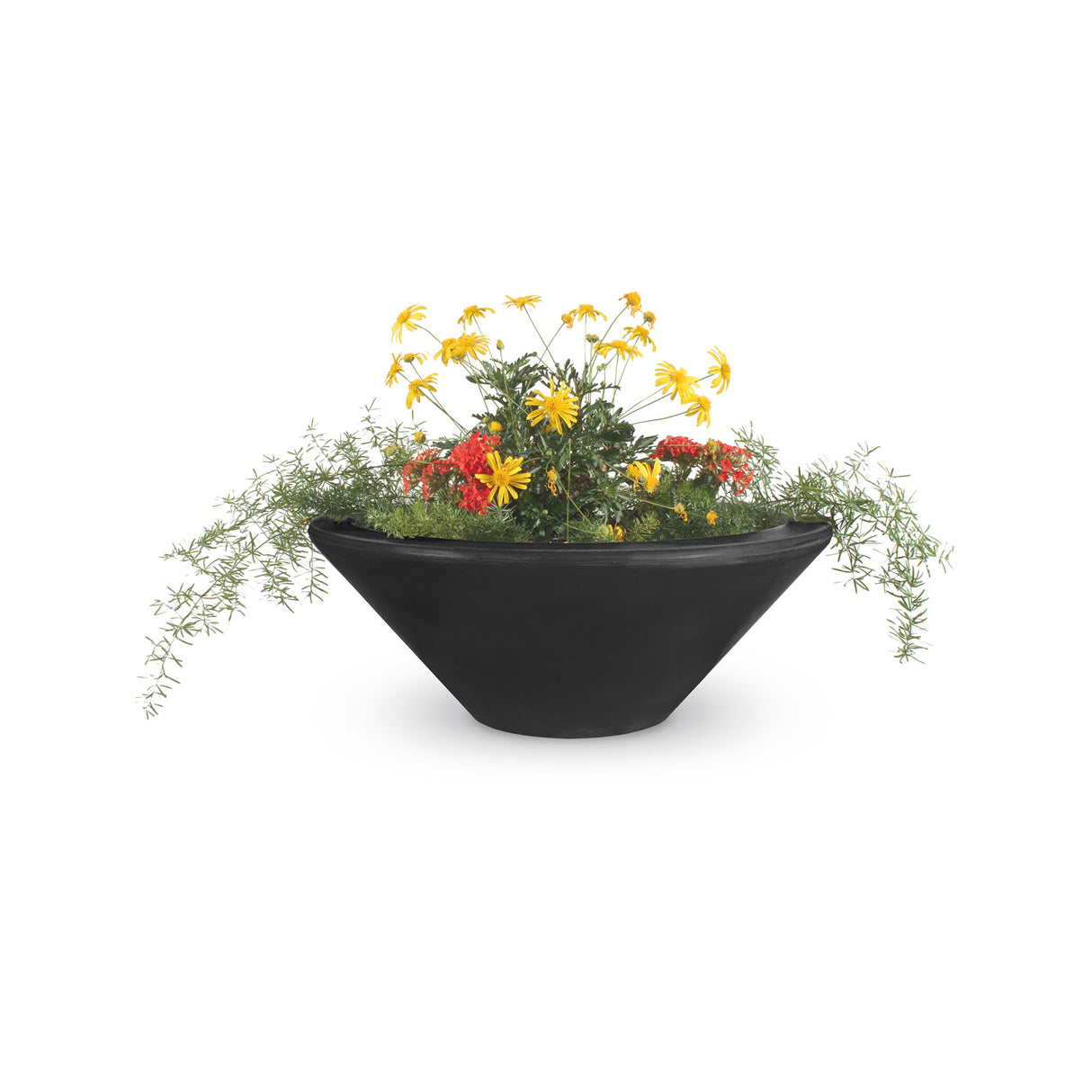The Outdoor Plus 48" Cazo GFRC Concrete Round Planter Bowl OPT-48RP