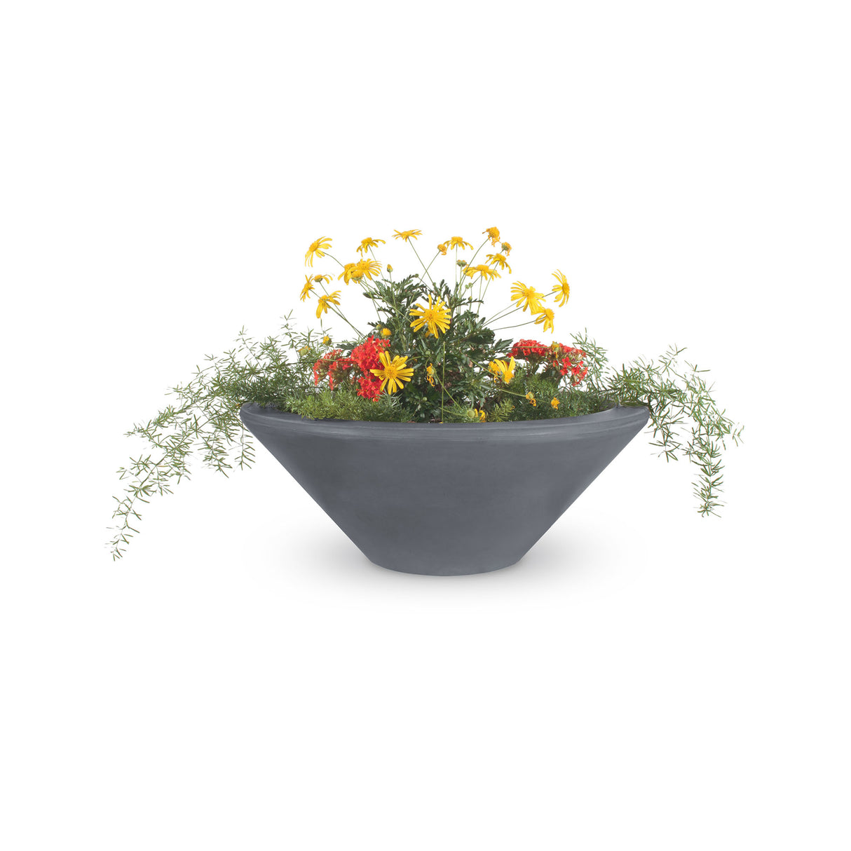 The Outdoor Plus 48" Cazo GFRC Concrete Round Planter Bowl OPT-48RP