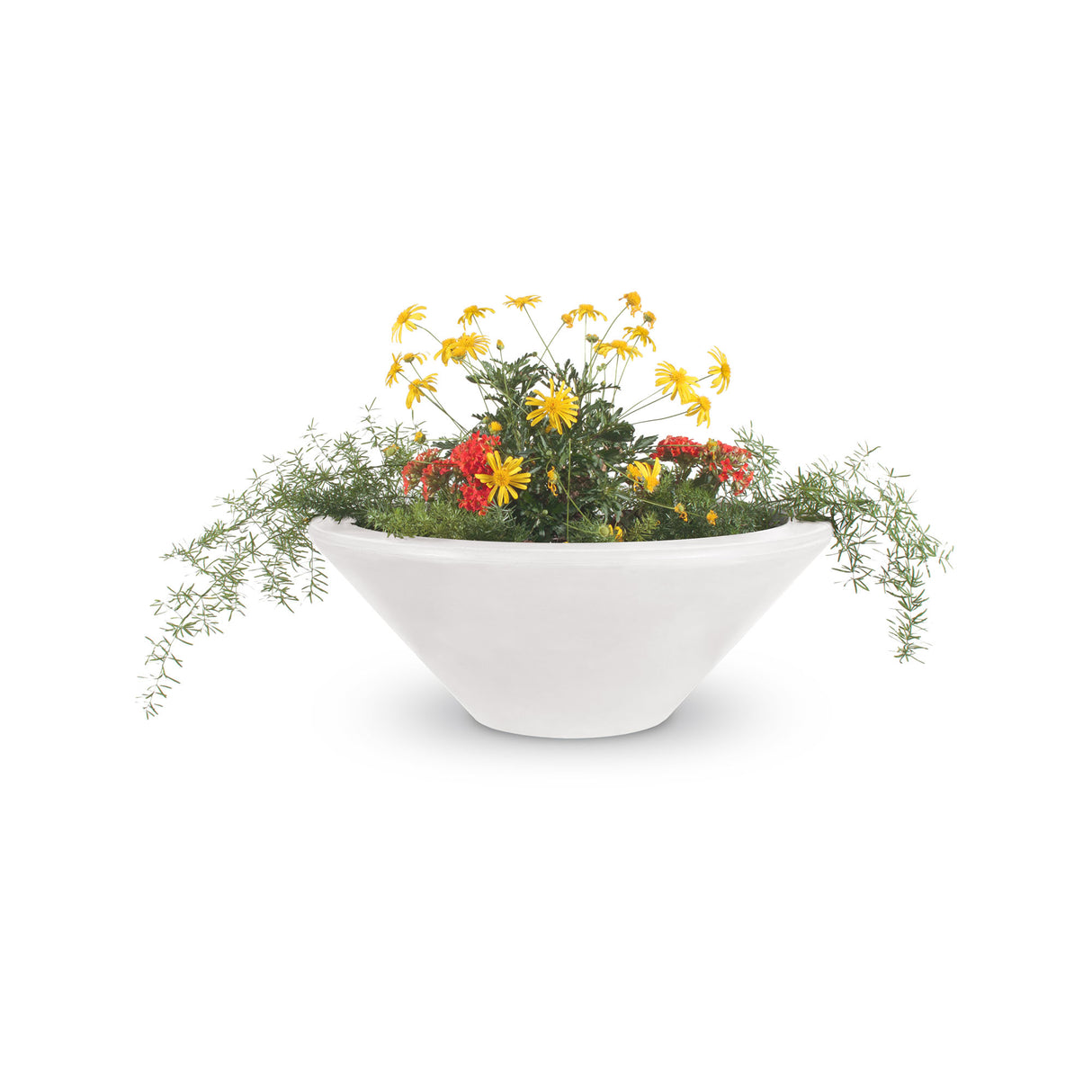 The Outdoor Plus 48" Cazo GFRC Concrete Round Planter Bowl OPT-48RP