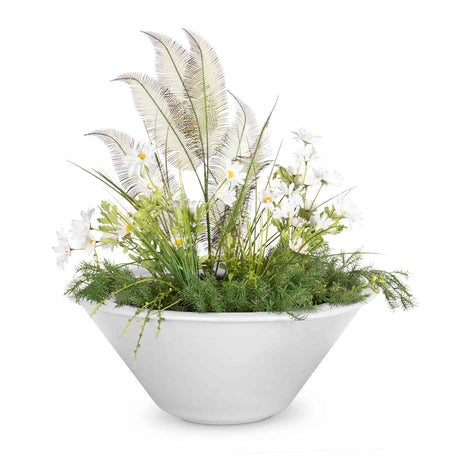 The Outdoor Plus 36" Cazo Powder Coated Metal Round Planter Bowl OPT-R36PCPO