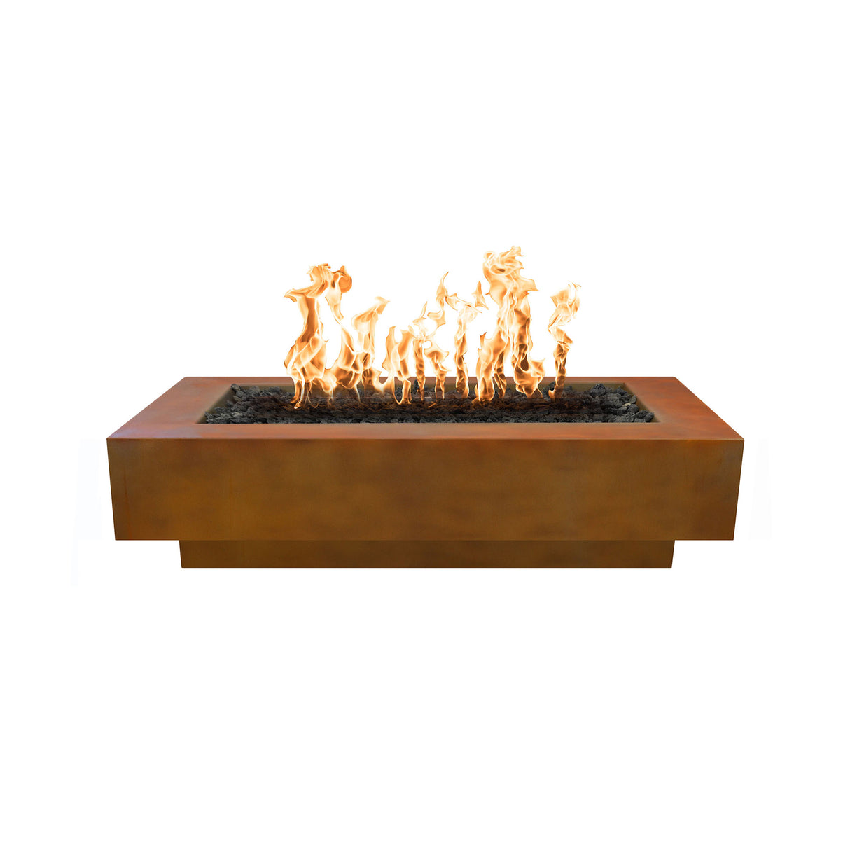 The Outdoor Plus 84" Coronado Corten Steel Rectangular Fire Pit OPT-CORCS84