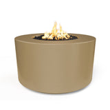 The Outdoor Plus 42" Florence GFRC Concrete 24" Tall Round Fire Pit OPT-FL4224