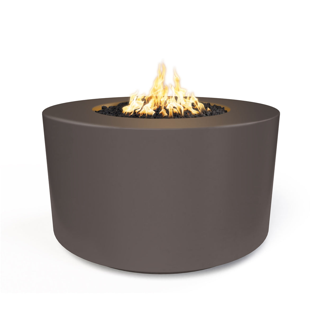 The Outdoor Plus 42" Florence GFRC Concrete 24" Tall Round Fire Pit OPT-FL4224